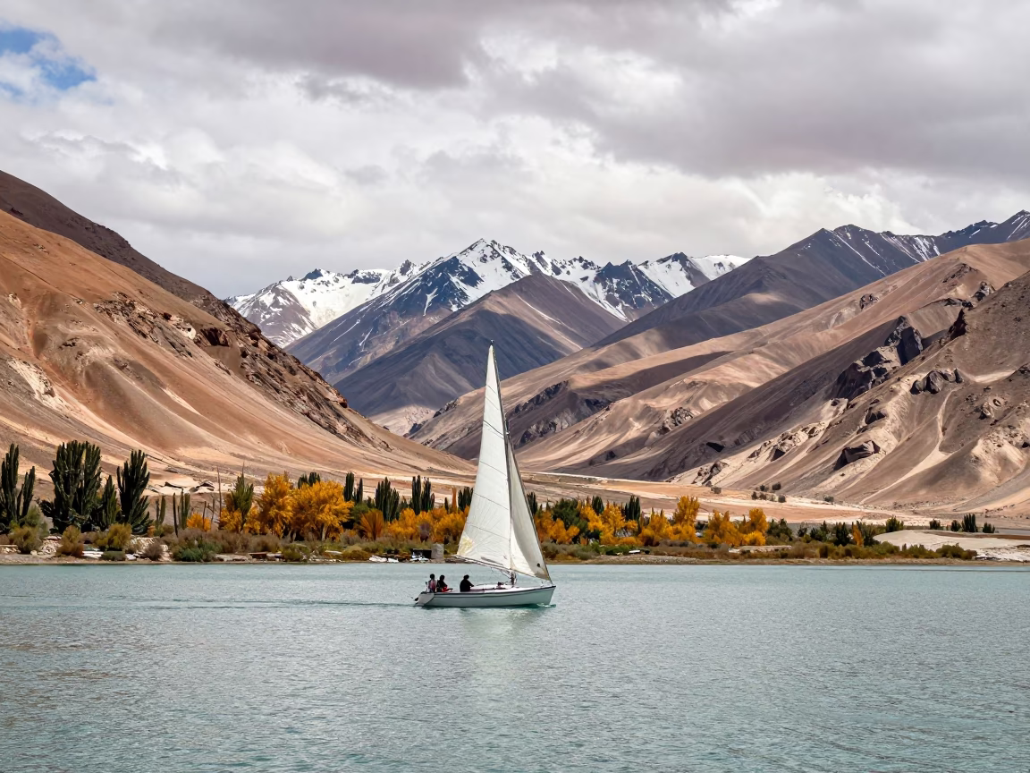 Sailing Yacht Enters Afghan Anchorage in in Afghanistan