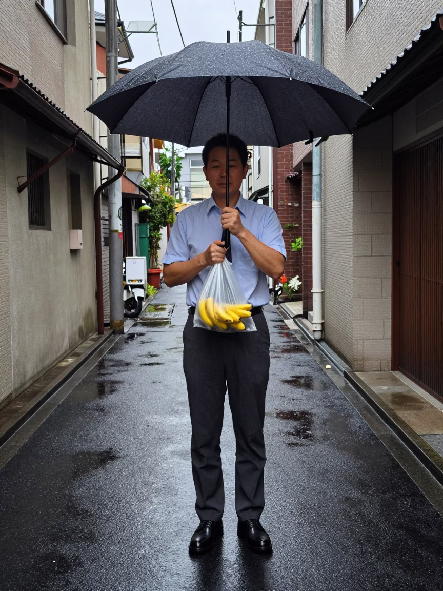 Salaryman in Tokyo at Midday Light in in Tokyo, Japan