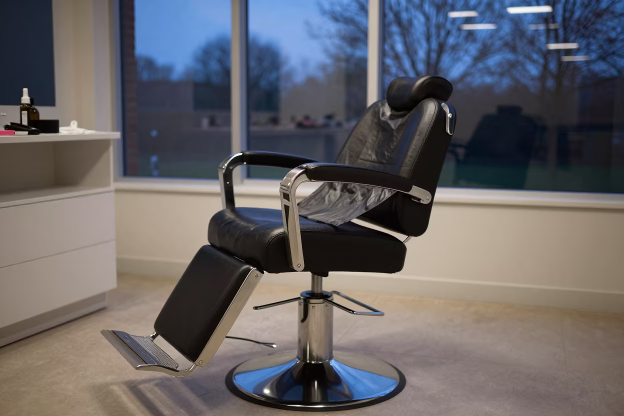 Salon Chair Blue Hour Milton Keynes in inside a skincare treatment room in Milton Keynes