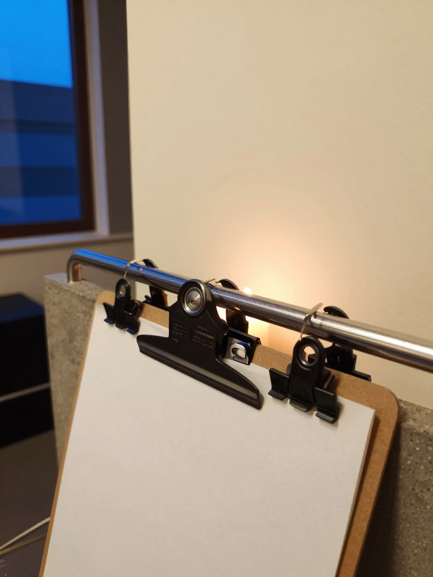 Salon Clipboard Rail Twilight Glow in inside a nail studio near Pali