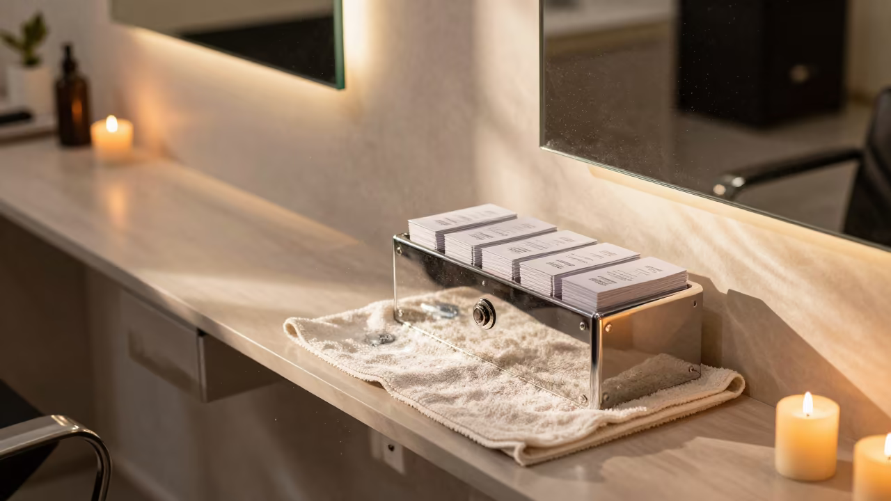 Salon Deposit Lockbox at Sunset in Surabaya in inside a salon row in Surabaya