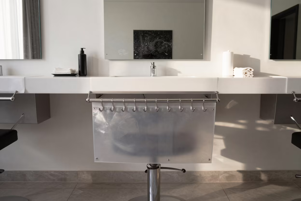 Salon Hook Rail Vanity Reflection Khartoum in inside a skincare treatment room in Khartoum