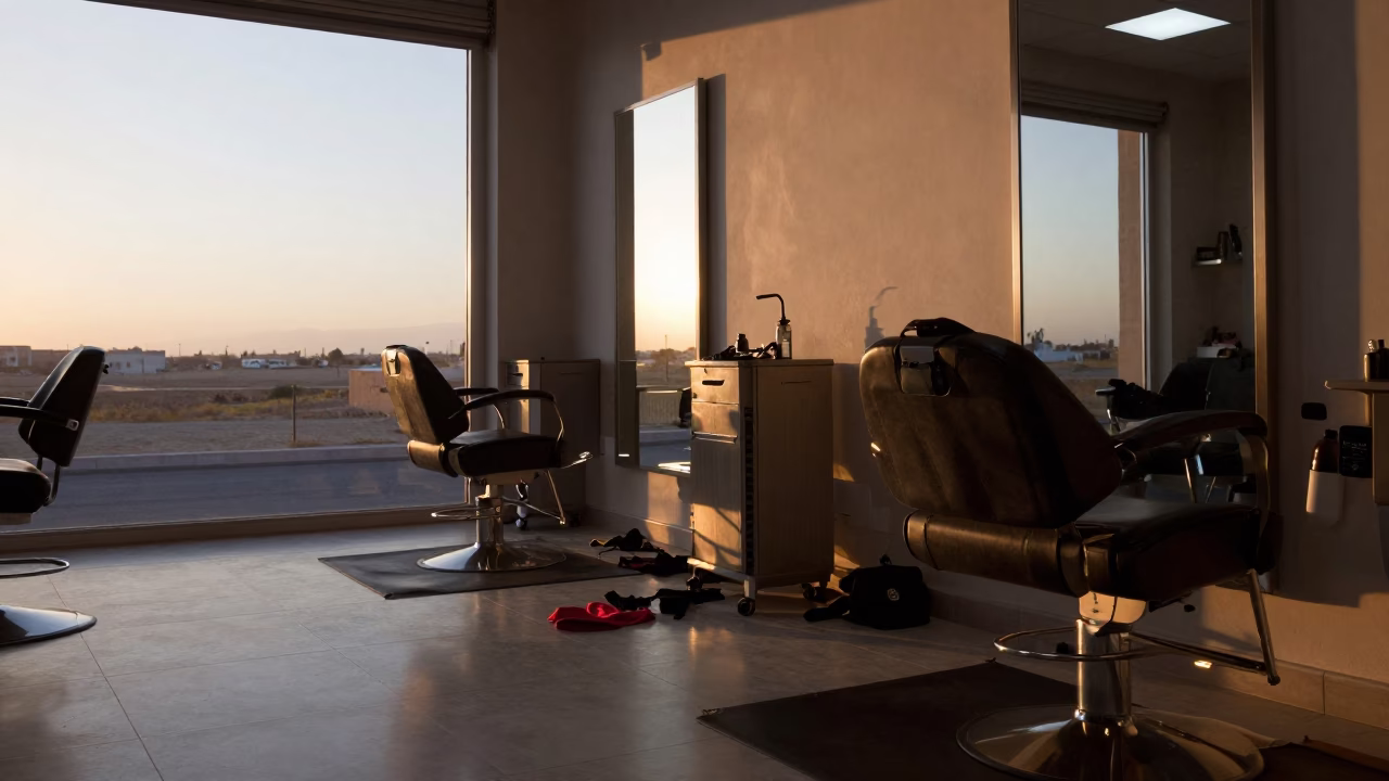 Salon Neck Strip Dispenser at Sunset in Faiyum in inside a salon row near Faiyum