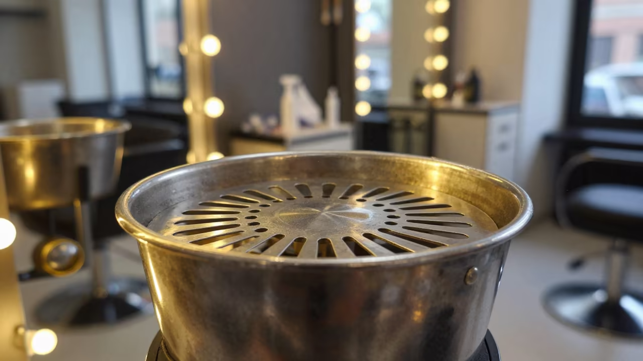 Salon Pedicure Drain Cup in Gothenburg in inside a salon row in Gothenburg