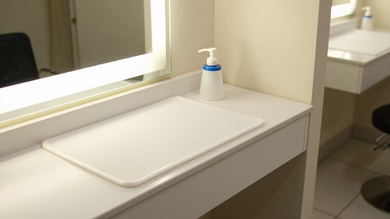 Salon Pedicure Tub Dispenser in Late Afternoon Rain in inside a salon row near Yavatmal