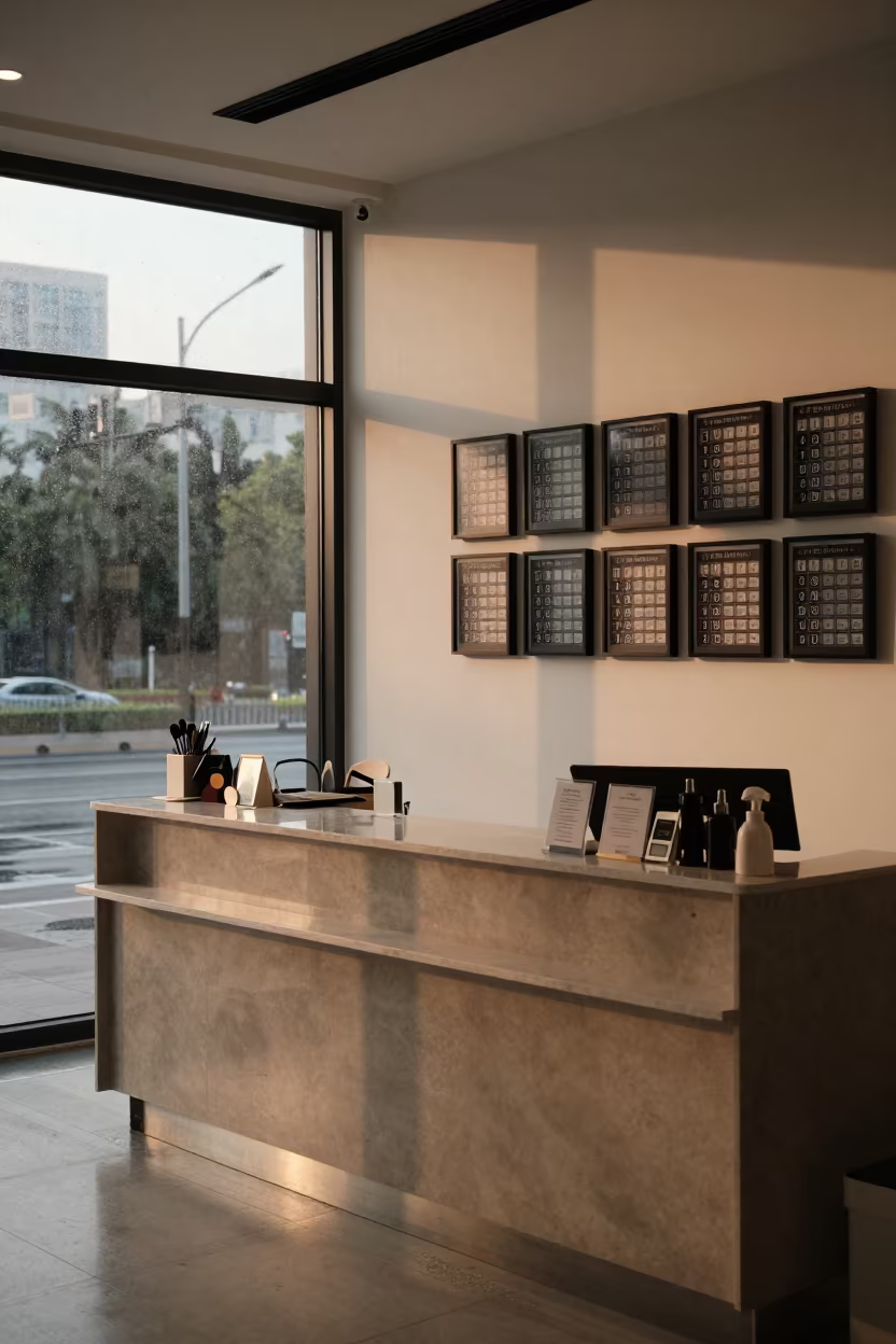 Salon Timer Magnet Wall Reception Guangzhou in at a salon reception counter near Guangzhou