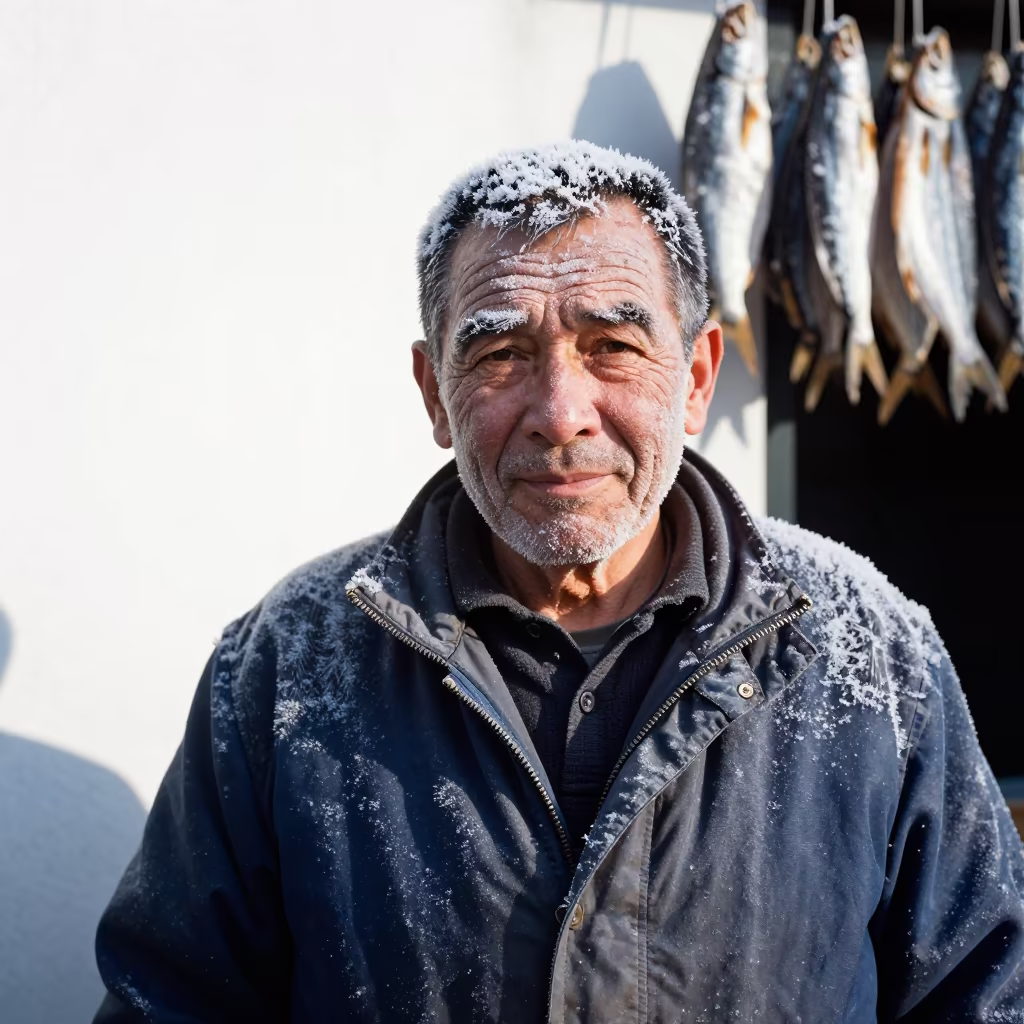 Salt Crusted Face of East London Merchant in near East London