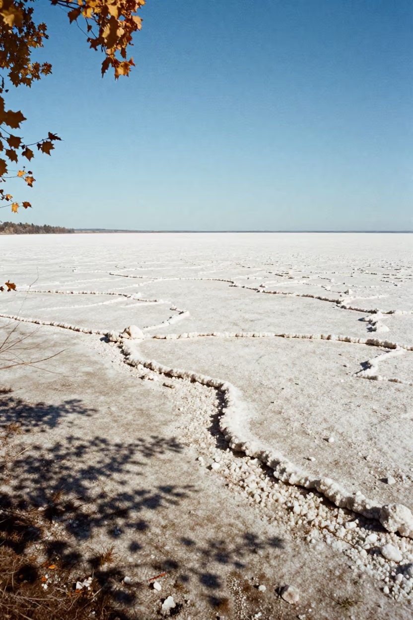Salt Crystals Dappled Light Oregon Shore in in Oregon
