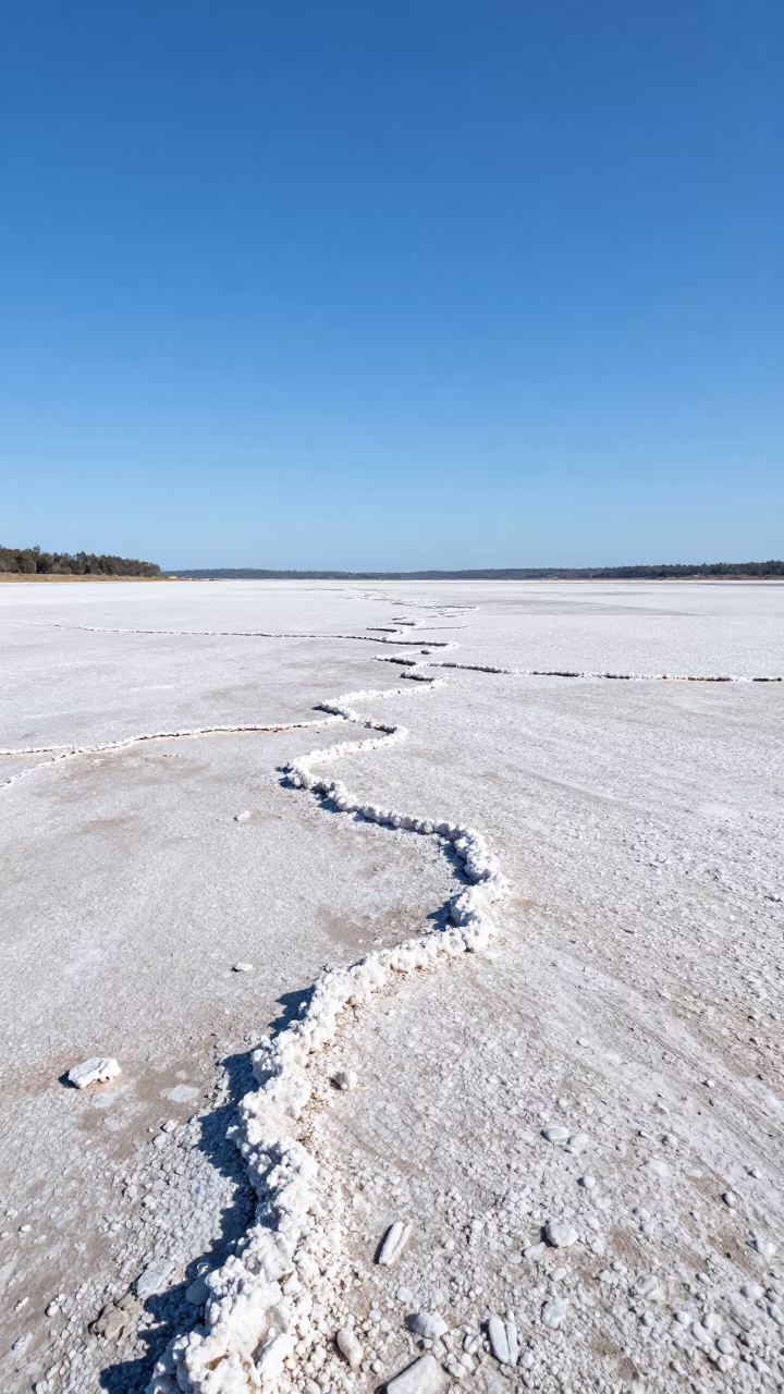 Salt Crystals on Sydney Shore Midsummer in near Sydney
