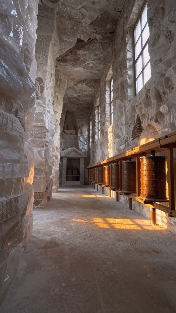 Salt Mine Cathedral Kyoto Sunset Prayer Wheel in beside a prayer wheel corridor in Higashiyama, Kyoto
