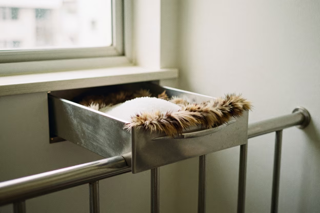 Salt Scoop Drawer on Taichung Pier Railing in on a pier railing in Taichung