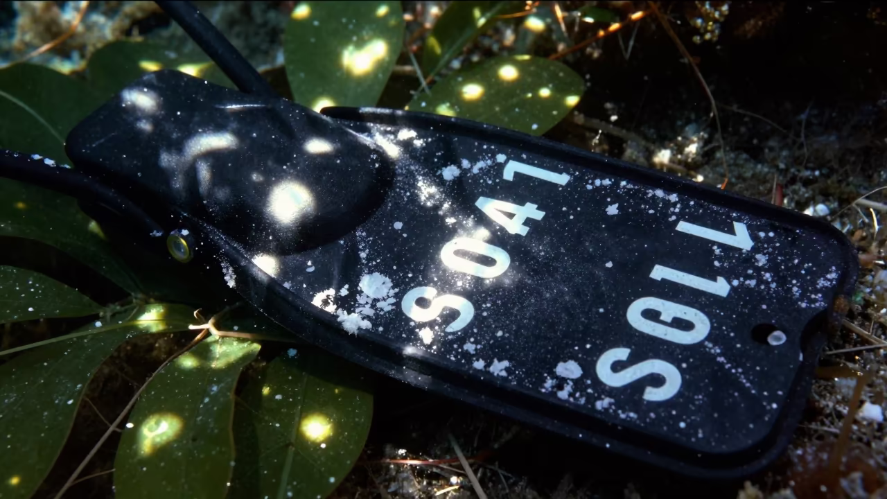 Salt-Splashed Diver Slate with Reef Numbers in near Denpasar