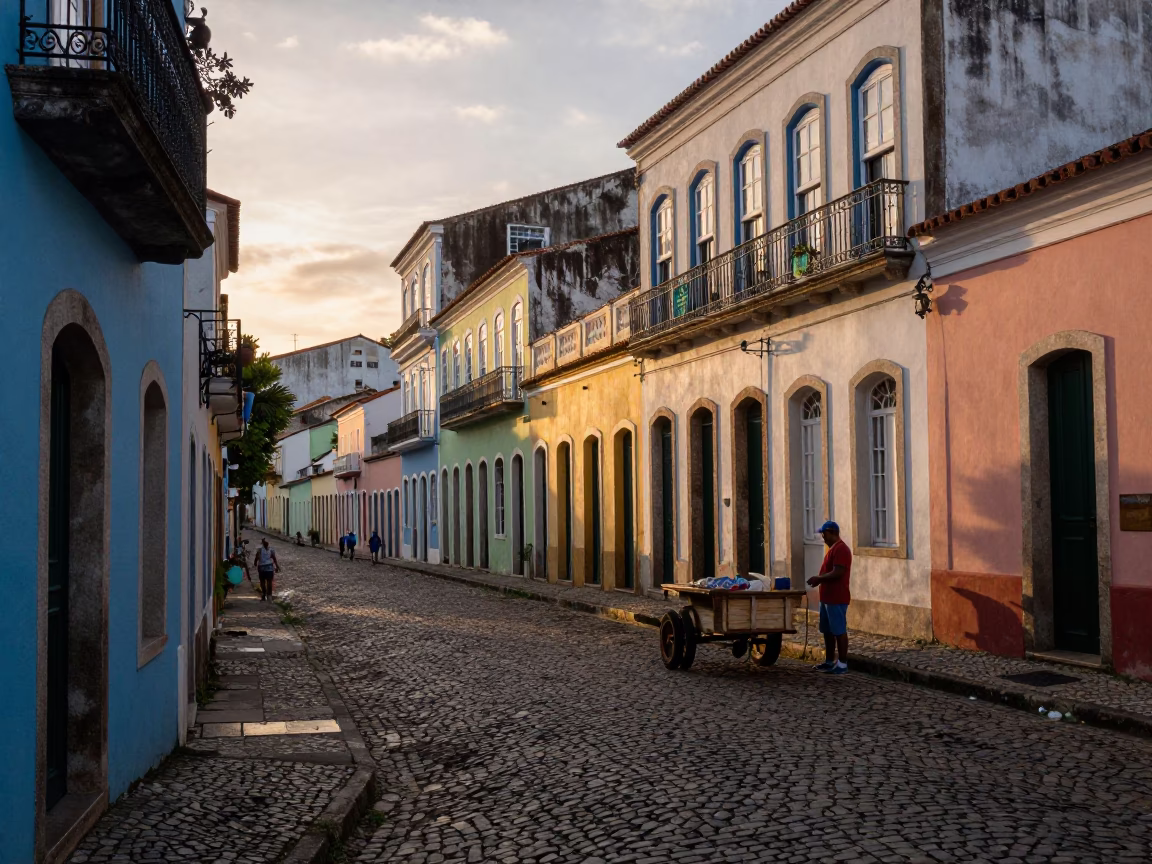 Salvador Dawn Light at First Light Of Dawn in in Salvador, Brazil
