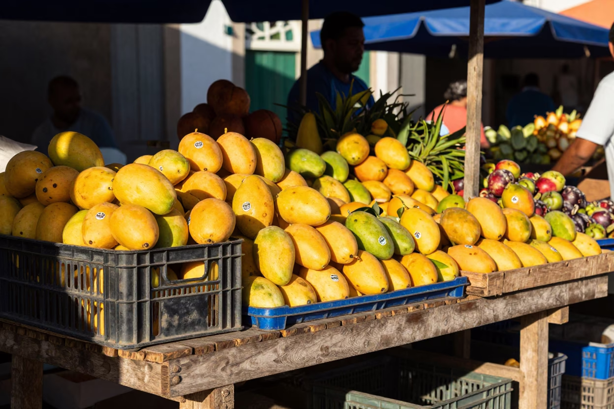 Salvador Tropical Fruits at The Early Afternoon Light in in Salvador, Brazil