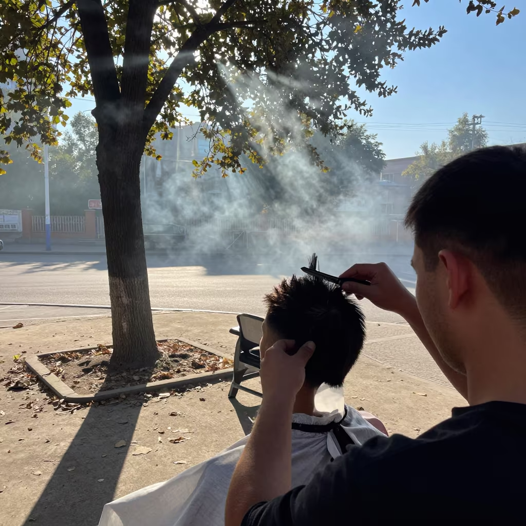 Samara Barber Dawn Shadow Smoke Flow in in Samara