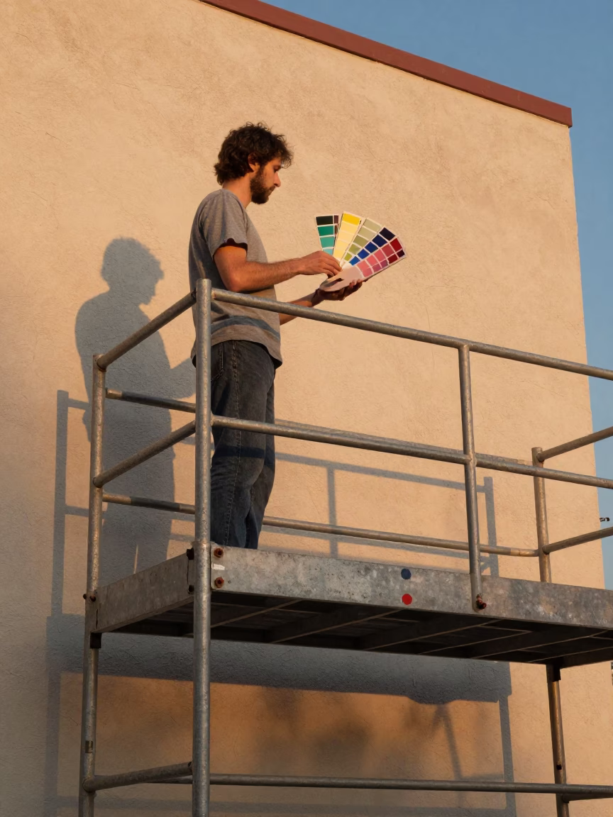 Sample Swatches in Los Angeles at Honeyed Evening Light in in Los Angeles, California, United States