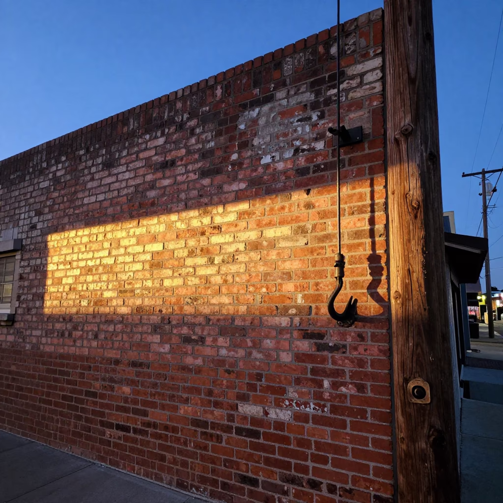San Diego California Twilight Street Scene with Iron Hook and Sun Stripe in in San Diego, California, United States