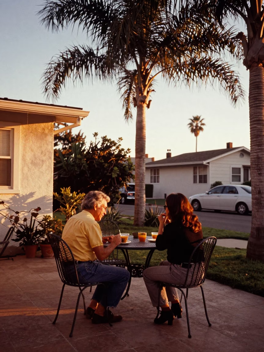 San Diego Gathering Neighborhood at Honeyed Evening Light in in San Diego, California, United States