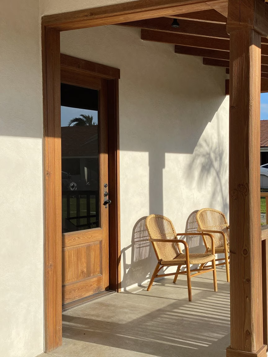San Diego Porch at Late Morning Light in in San Diego, California, United States