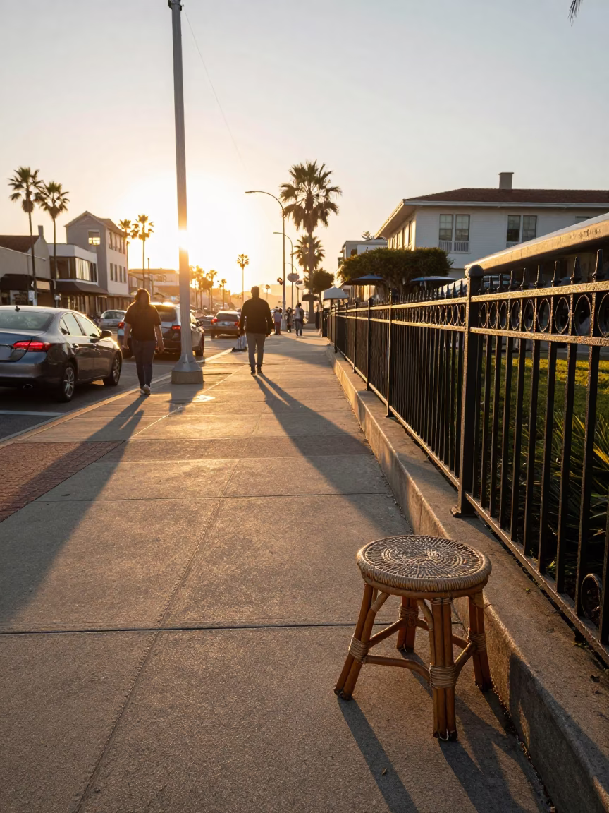 San Diego Street Scene at Golden Hour in in San Diego, California, United States