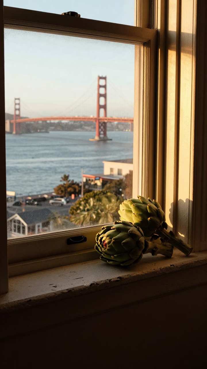 San Francisco Bay From Window Sill in in San Francisco, California, United States