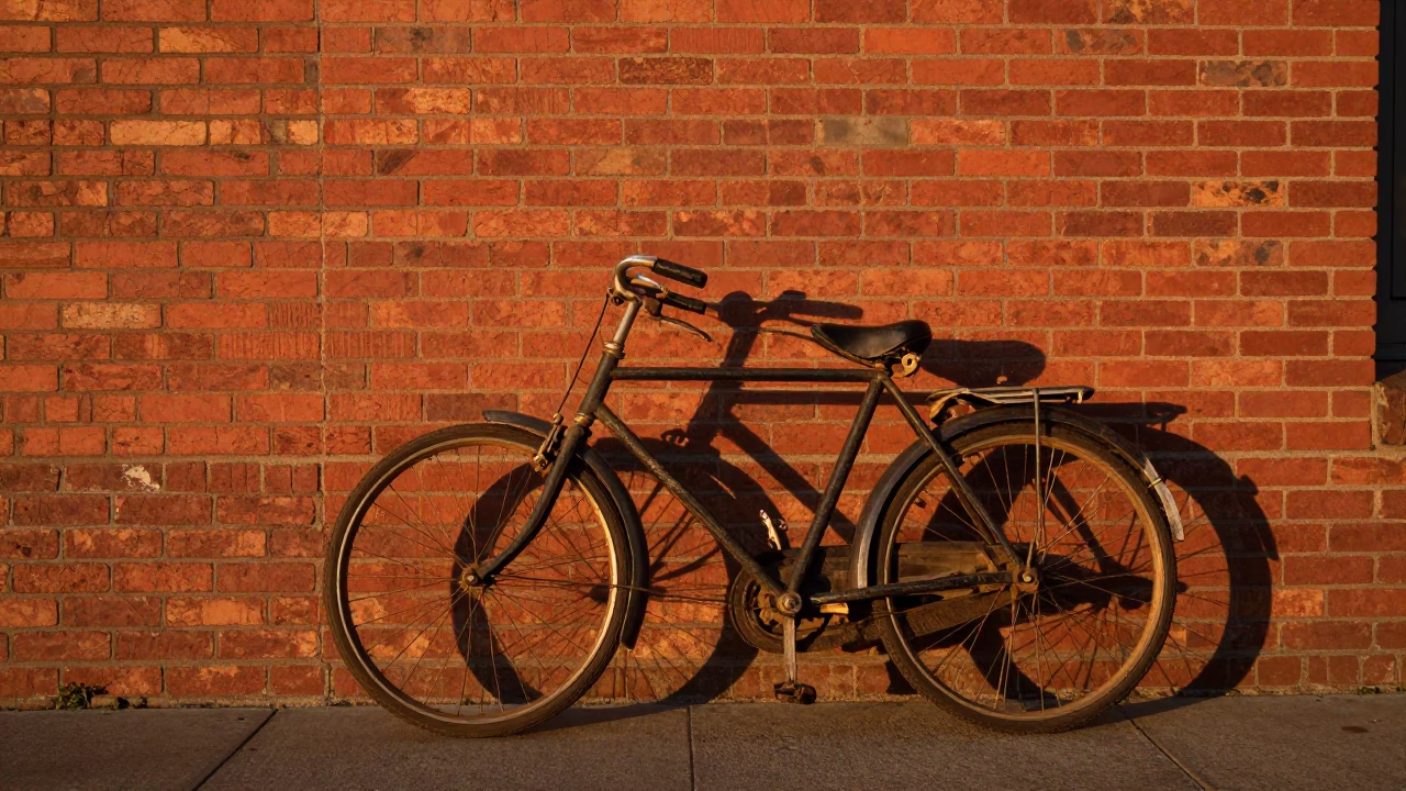 San Francisco Vintage Bicycle at Honeyed Evening Light in in San Francisco, California, United States