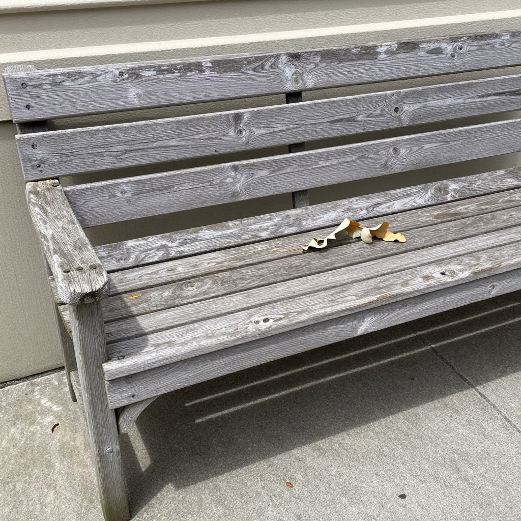 San Francisco Weathered Wooden Garden Bench in in San Francisco, United States