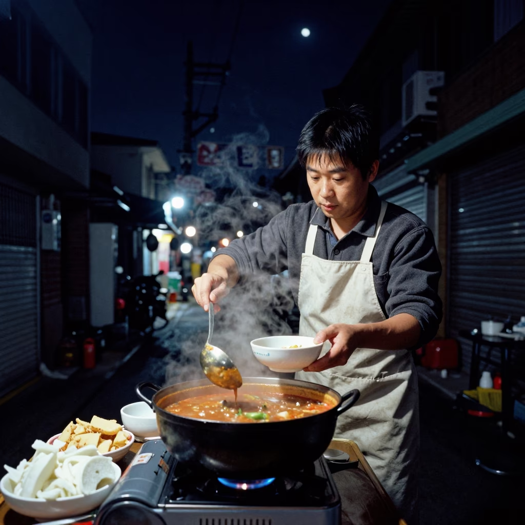 Sancocho Stew in Seoul at The Deepest Night Sky Light in in Seoul, South Korea