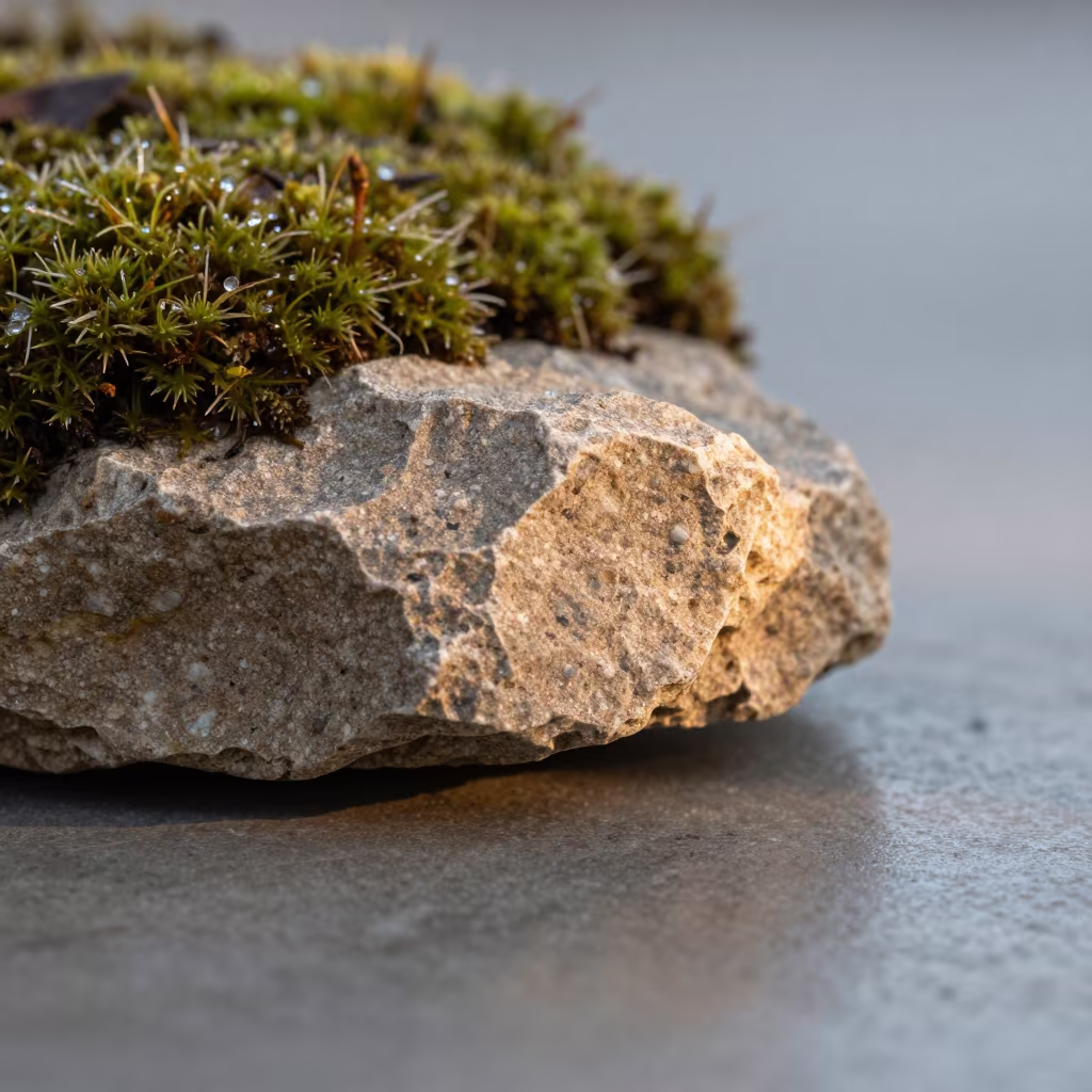 Sandstone Grain Texture Macro Moss Dawn in on dew-soaked moss in Kokand