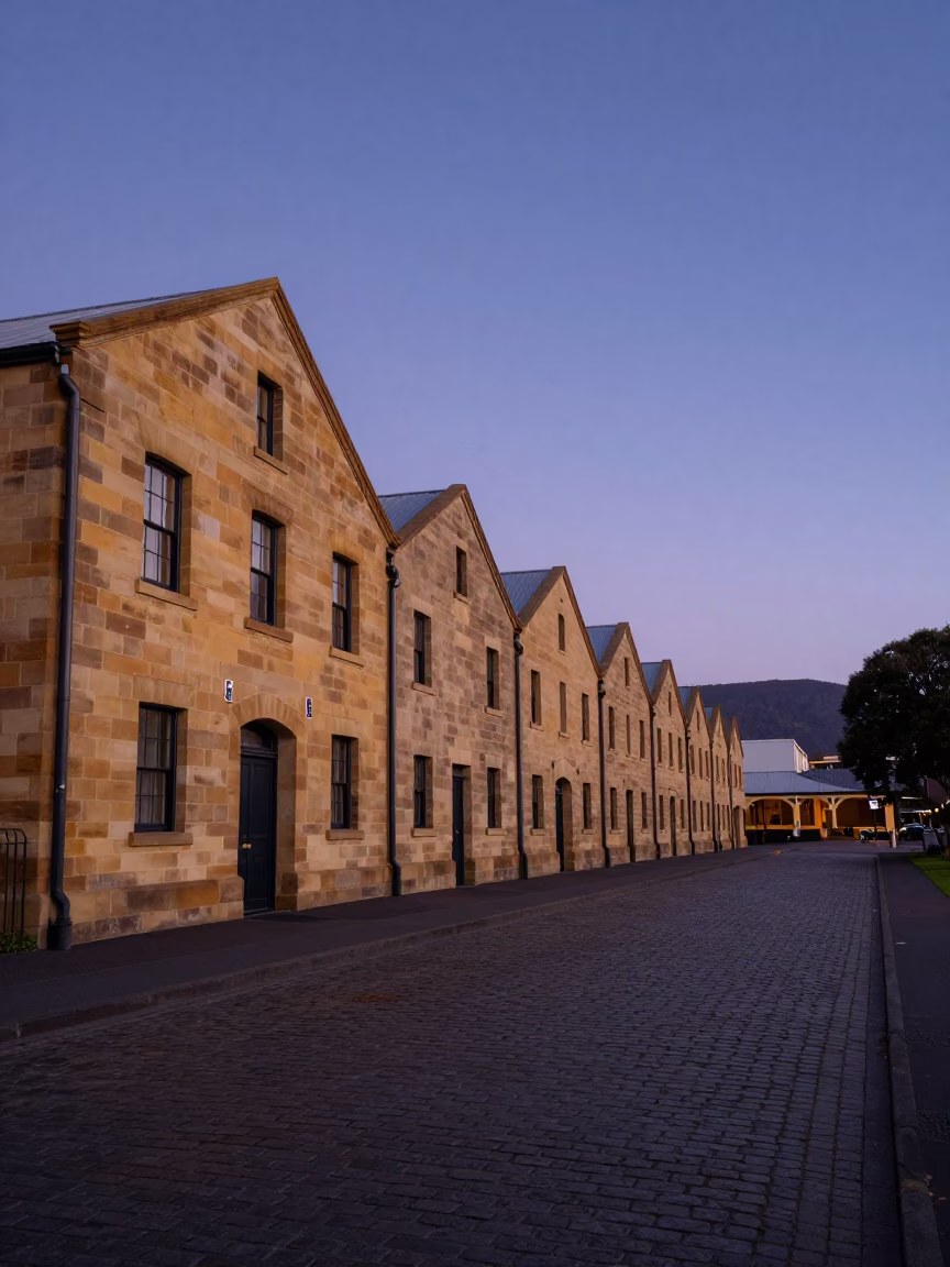 Sandstone Warehouses in Hobart in in Hobart, Tasmania, Australia