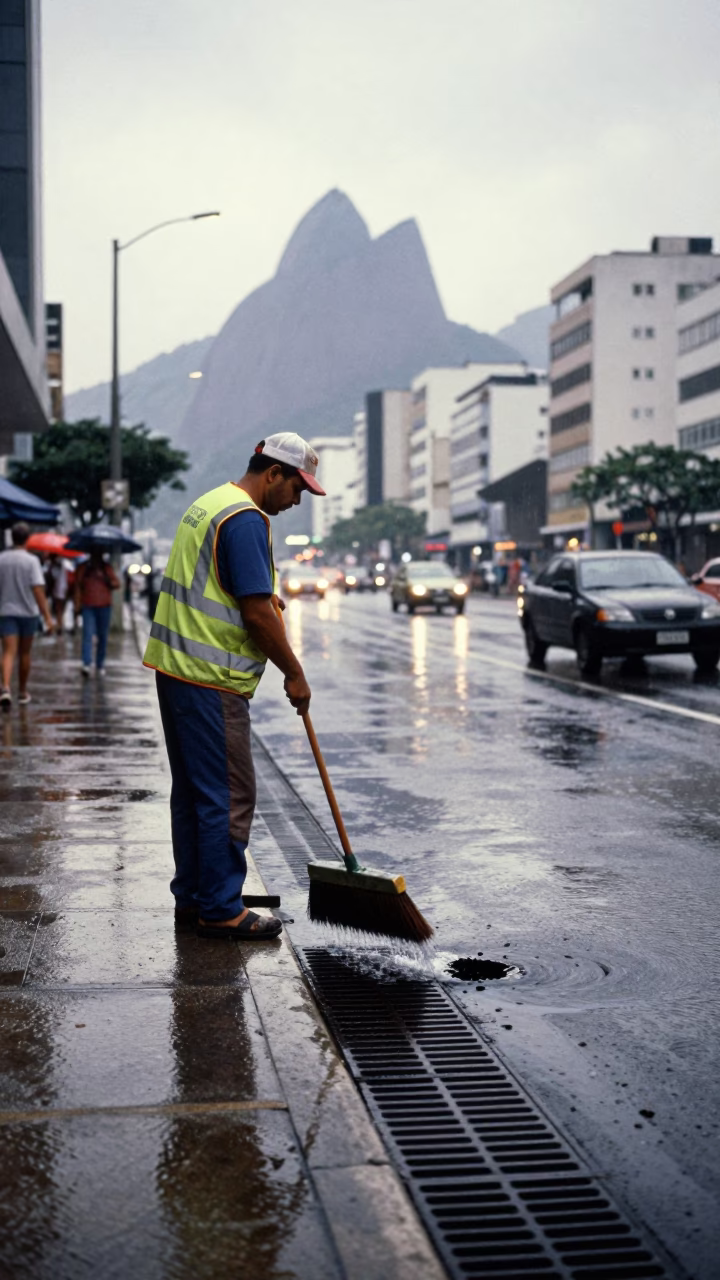 Sanitation Worker in Rio De Janeiro in in Rio de Janeiro, Brazil