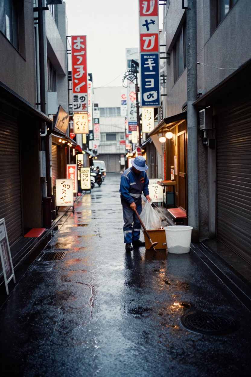 Sanitation Worker in Tokyo in in Tokyo, Japan