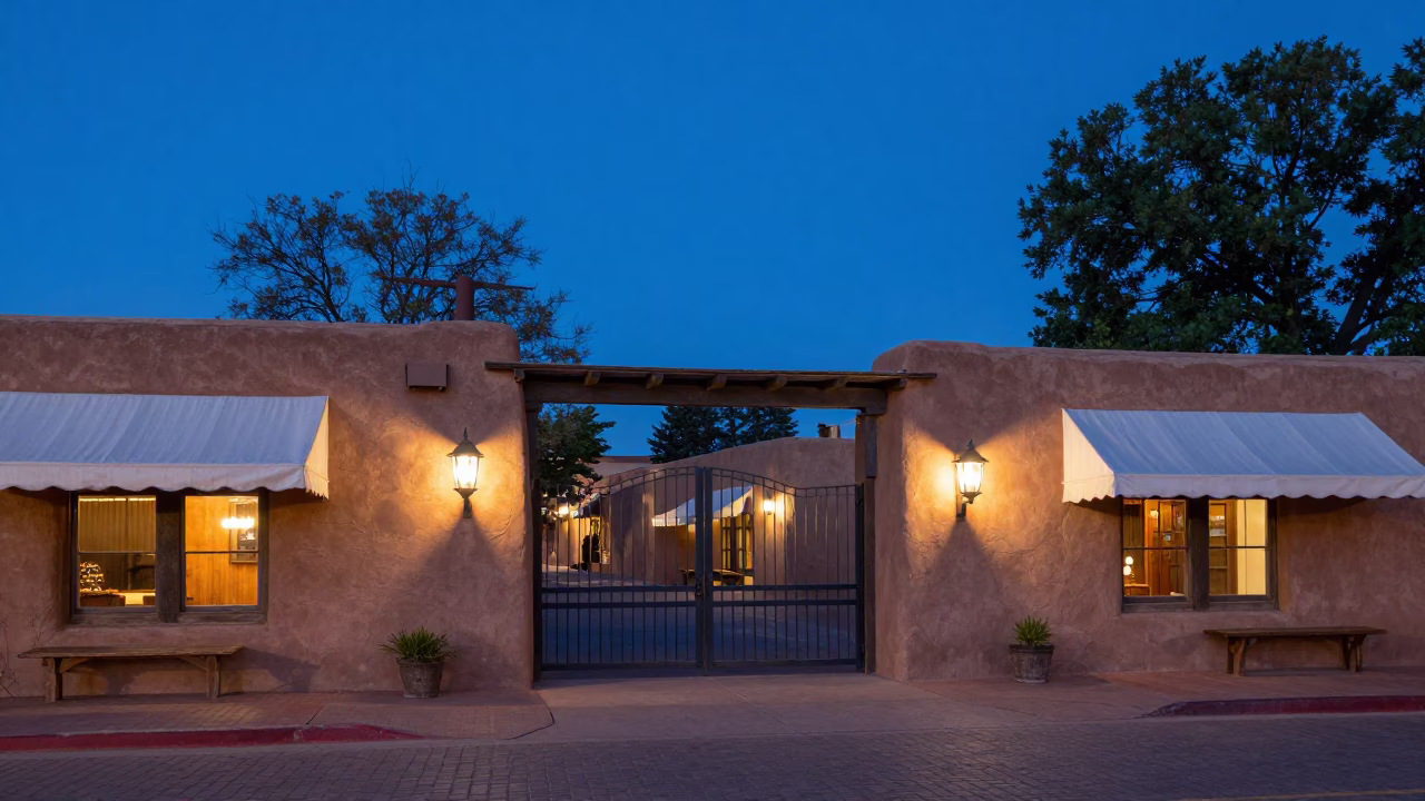Santa Fe Adobe Plaza in in Santa Fe, New Mexico, United States