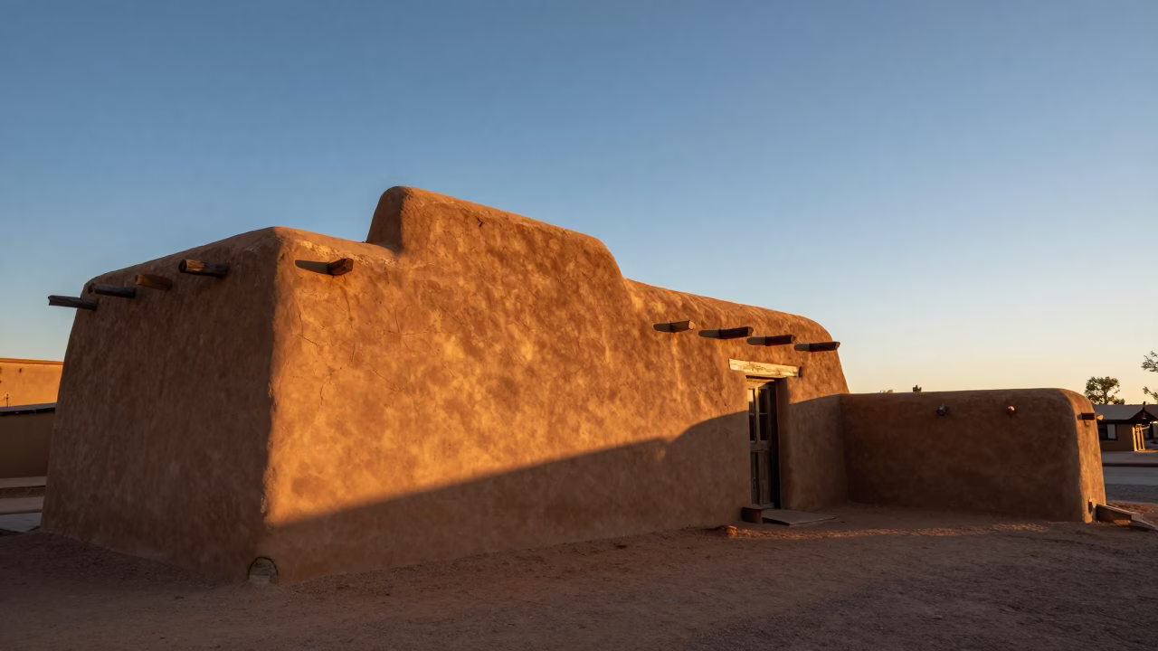 Santa Fe Blue Sky at As The Sun Drops Toward The Horizon in in Santa Fe, New Mexico, United States