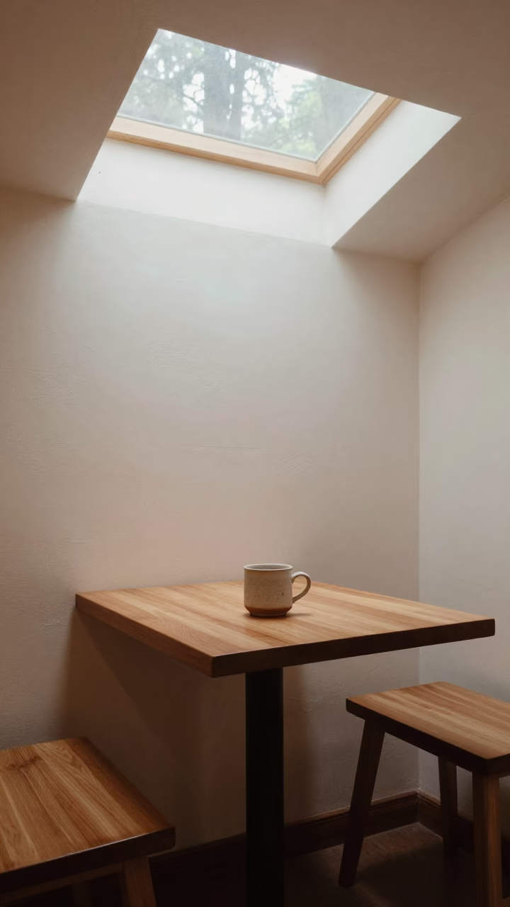 Santa Fe Cafe Table Coffee Terraces View in on a small cafe table by a window in Santa Fe