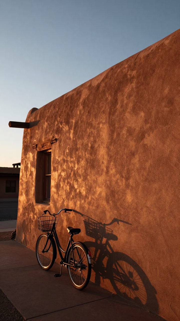 Santa Fe Sunset Light at As The Sun Drops Toward The Horizon in in Santa Fe, New Mexico, United States