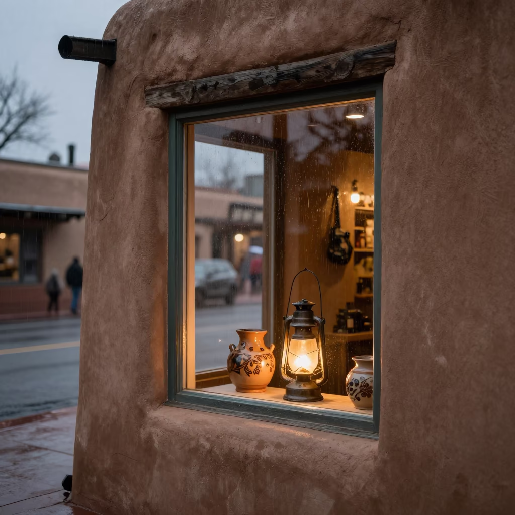 Santa Fe Window Display in in Santa Fe, New Mexico, United States