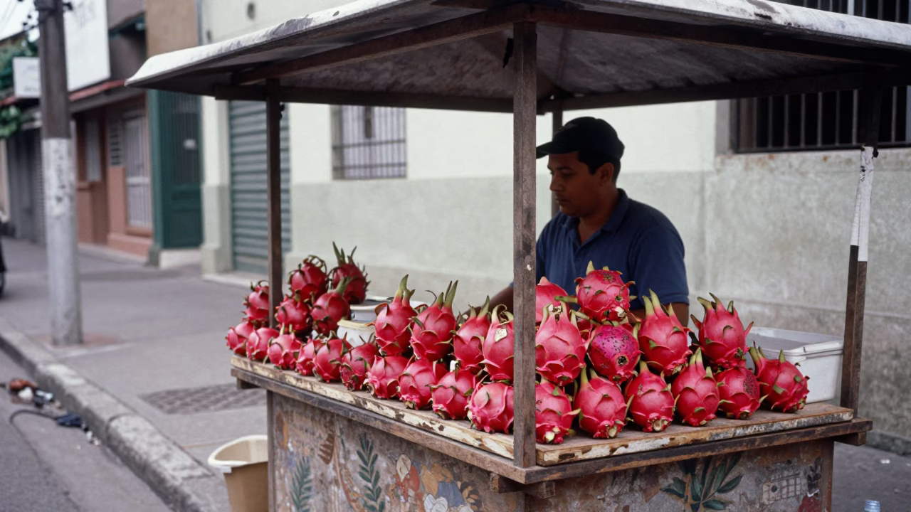 São Paulo Fruit Vendor in in São Paulo, Brazil