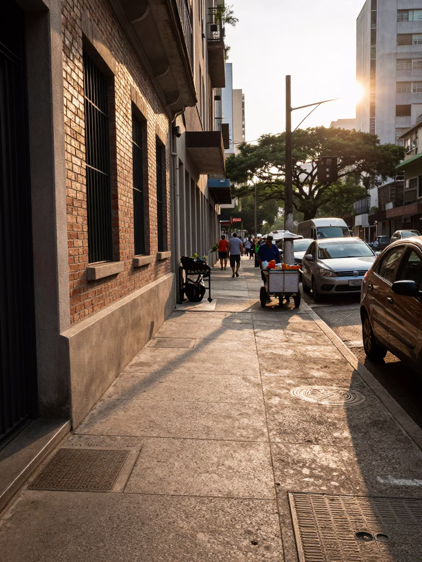 São Paulo Morning Light at As First Light Reaches The Scene in in São Paulo, Brazil
