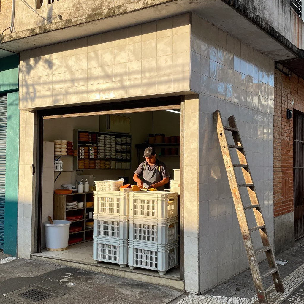São Paulo Preparing Breakfast in in São Paulo, Brazil