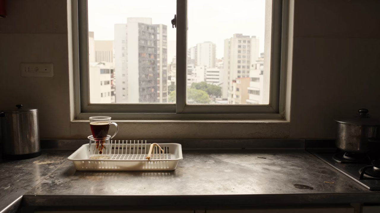 São Paulo Scene Apartment at As First Light Reaches The Scene in in São Paulo, Brazil