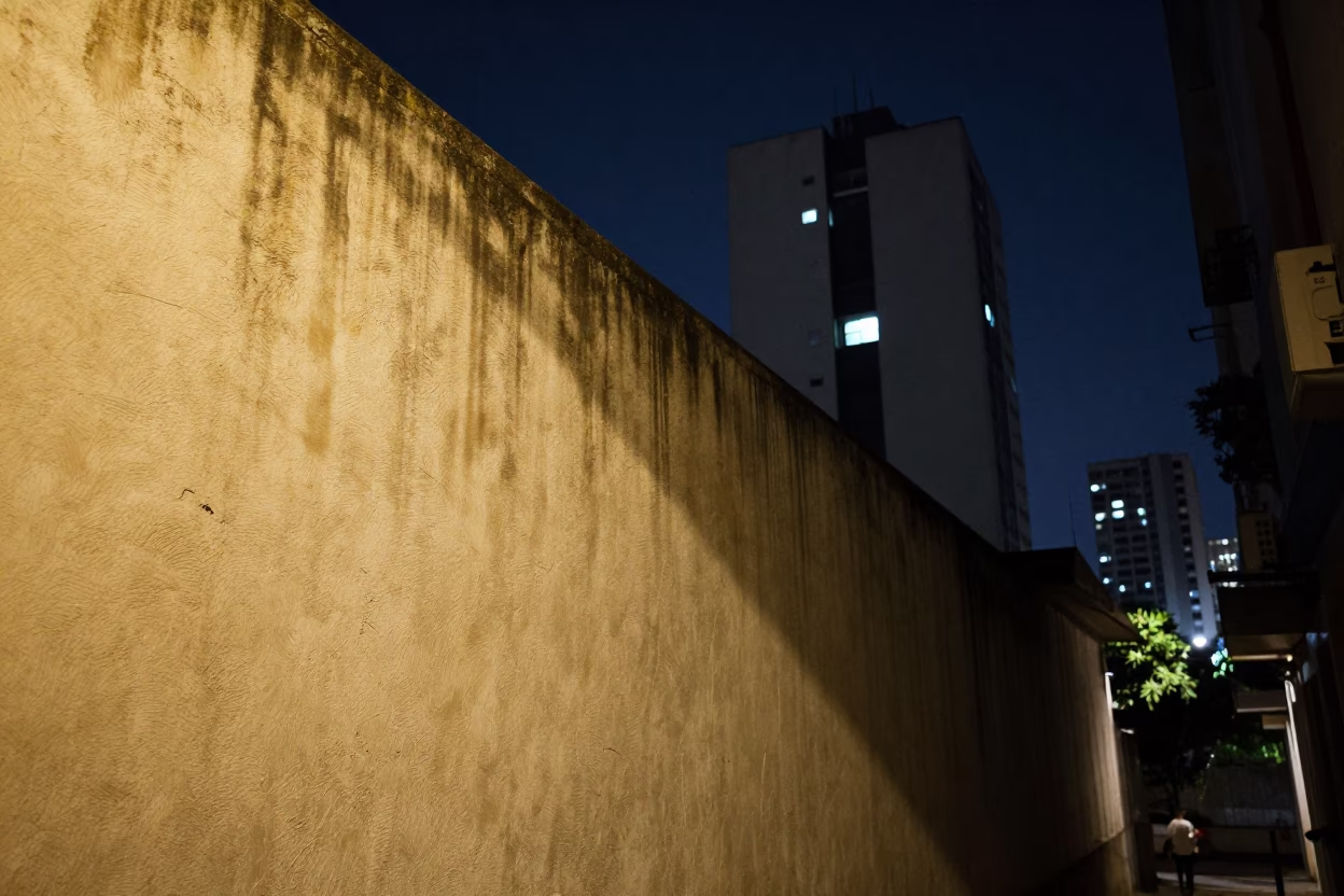 São Paulo Urban Scene at The Deepest Night Sky Light in in São Paulo, Brazil