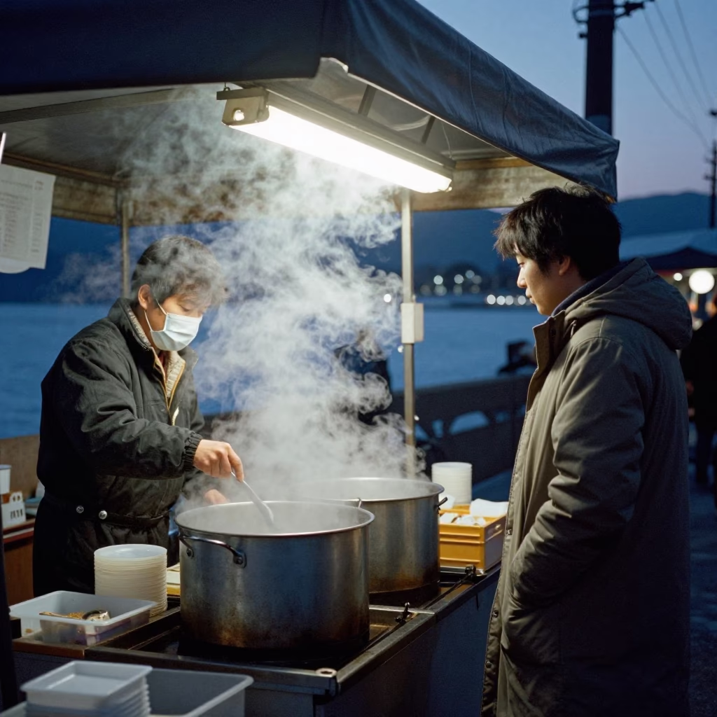 Sapporo Before Dawn at The Still Hours Before Dawn Light in in Sapporo, Japan