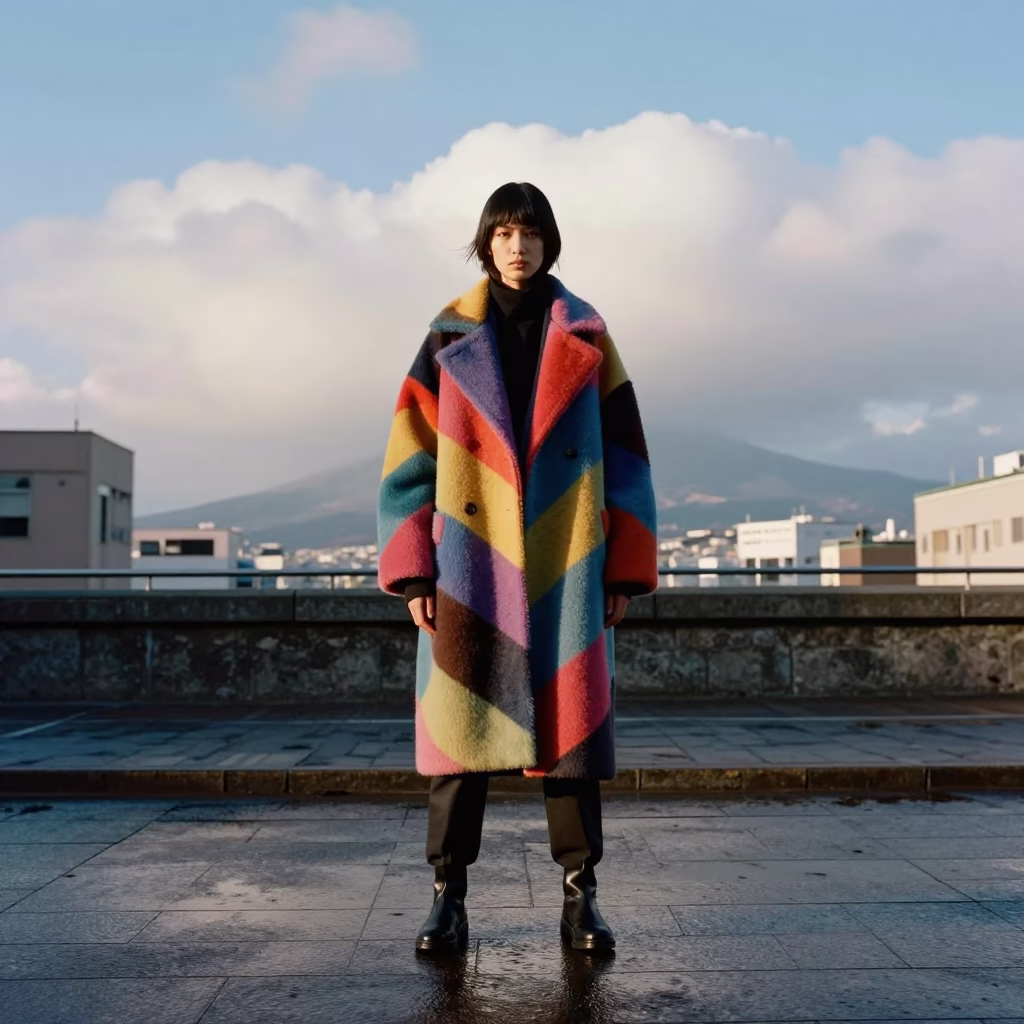 Sapporo Fashion Portrait at The Late Afternoon Light in in Sapporo, Japan