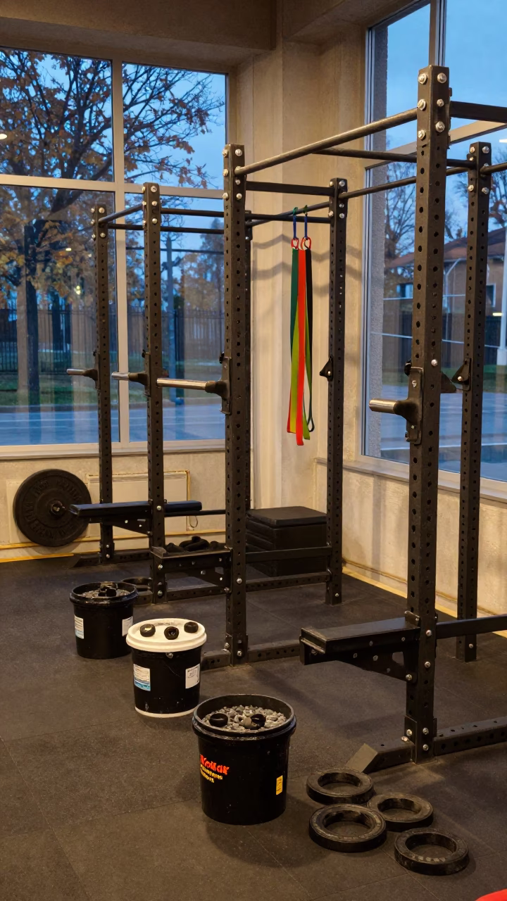 Sarajevo Strength Room Twilight Squat Racks in inside a strength room in Sarajevo