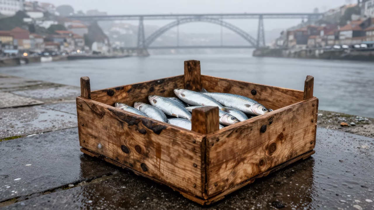 Sardines at Dawn Light in Porto in in Porto, Portugal