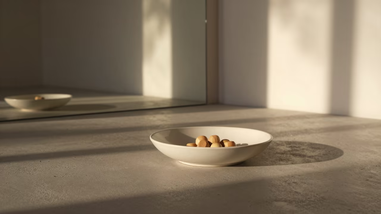 Sauna Token Dish Dawn Light Yoga Studio in inside a yoga studio before the session begins in Regina