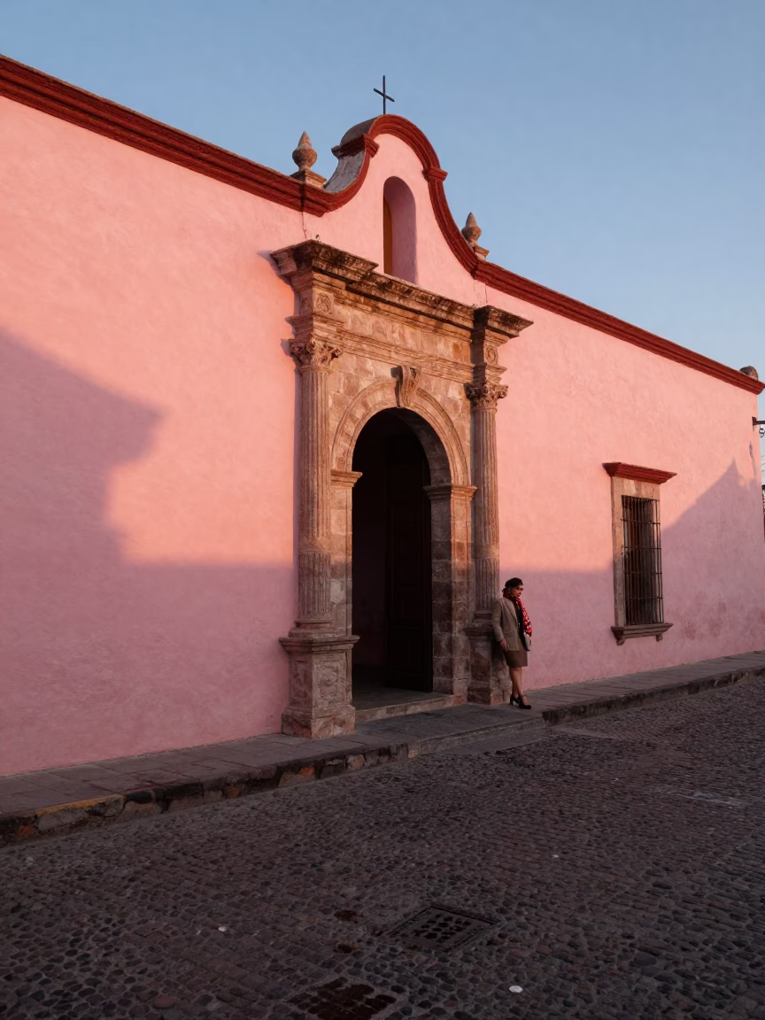 Scarf Detail in Merida at First Light Of Dawn in in Merida, Mexico