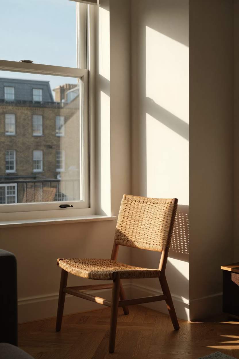Scene Apartment at Clear Late-afternoon Light in London in in London, United Kingdom