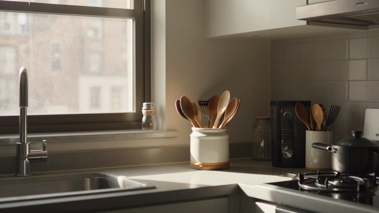 Scene Apartment in New York at The Early Morning Light in in New York, New York, United States